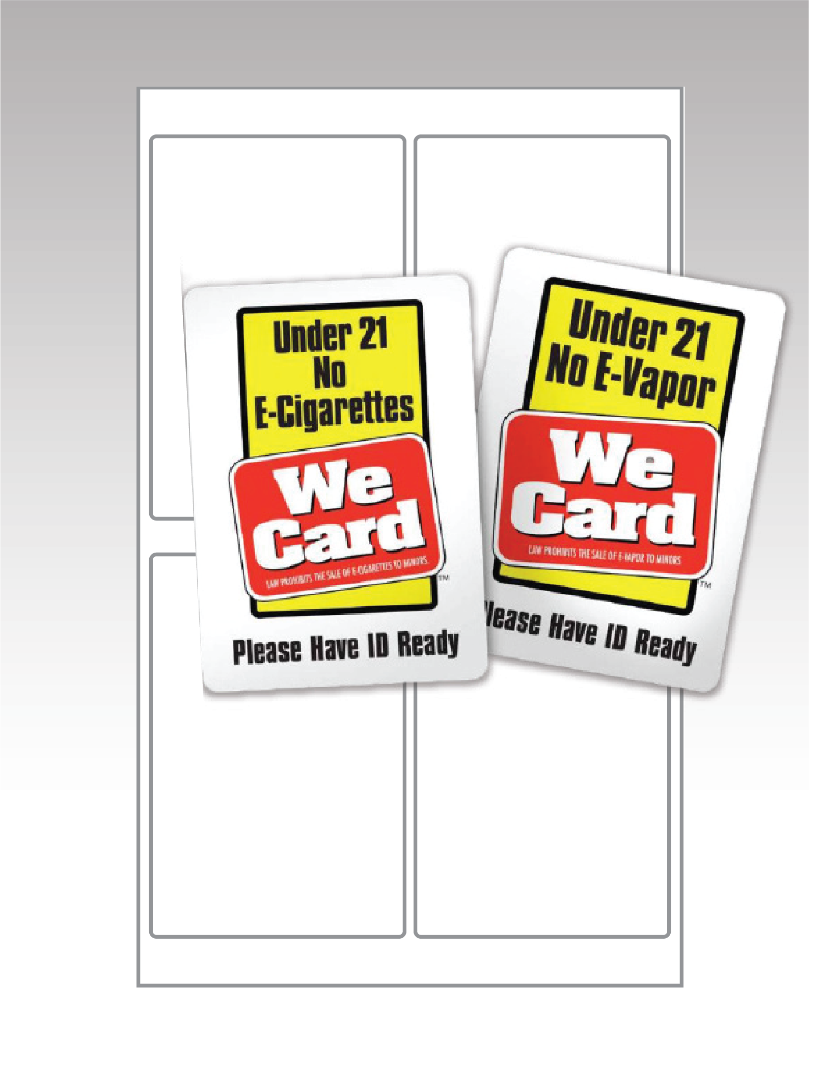 4-UP ADHESIVE LABELS
